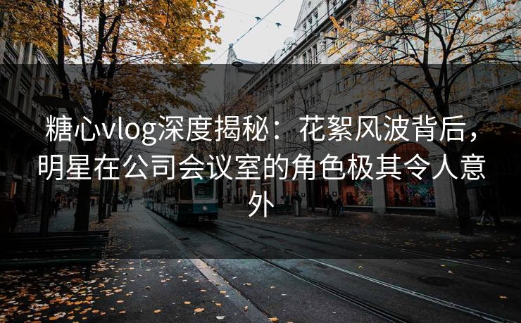 糖心vlog深度揭秘：花絮风波背后，明星在公司会议室的角色极其令人意外